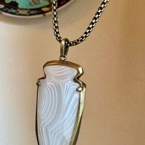 Kendra Scott Gold 2016 Fall and Grey Granite Pendant Necklace